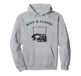 Keep it Classic – Vintage Record Player Vinyl Graphic Retro Pullover Hoodie