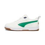 PUMA Mixte Rebound V6 Low 75 Years Basket, Blanc Chaud Archive Green Navy Gold Pristine, 37 EU