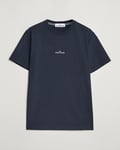 Stone Island Garment Dyed Jersey Logo T-Shirt Navy Blue