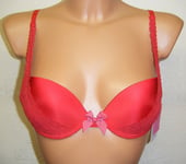 Chantelle Passionata Bra Passio Cherie Size 36A Red Lace Push Up Plunge 4552