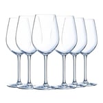 Luminarc - Collection Menades - 6 verres à pied 36 cl - Fabriqués en France - Emballage renforcé