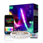 NOUS Alexa RGB Ruban Led 5m - Bande WiFi multicolore avec telecomande, Amazon Echo Google Home Tuya smart life lumiere pour chambre, cuisine, tv. Bandeau leds gaming kit decoration lumière F1