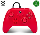 PowerA Manette filaire pour Xbox Series X|S, manette de jeu vidéo filaire, manette de jeu pour Xbox X et S, sous licence officielle Xbox, 2 ans de garantie fabricant – Rouge