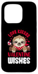 iPhone 15 Pro Love Kisses Valentine Wishes Sloth Valentine's Day Couple Case