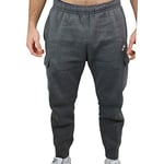 Nike Men's Club Cargo Bb Pants, Charcoal Heathr/Anthracite/White, 3XL