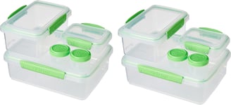 Sistema Klip IT Food Storage Containers | 6 Plastic Food Containers with Lids |