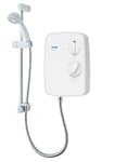 Triton Showers Riba | Shower Electric | 10.5 kW | Triton Shower I White I Electrical Showers | with Showerhead & Anti Twist Hose | Best Electric Shower Units for Bathrooms