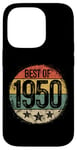 Coque pour iPhone 14 Pro Best Of 1950 Cadeau d'anniversaire 75e anniversaire pour homme femme 75 ans