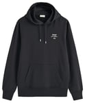 GANT Men's Logo Script Hoodie Hooded Sweatshirt, Black, M