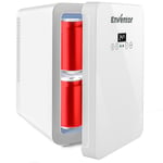 Enventor Mini Frigo 10L, Silencieux Petit Frigo avec Affichage LCD de Température, Fonction Chaud/Froid, Mini Réfrigérateur pour Soins de Peau, 12V/220V, pour Chambre, Voiture, Bureau, Voyage