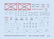 Eduard Accessories D48109 - 1:48 Mosquito FB Mk.II Stencils for Tamiya New