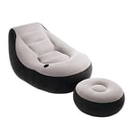 INTEX Fauteuil gonflable Ultra détente Gris/Noir