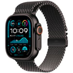 Apple Watch Ultra 2 GPS + Cellular 49mm Black Titanium Milanese Loop L MX5V3 - Unisex - 49 mm - Smartwatch - Quartz m. Oplader - Safirglas