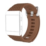 Fitbit Ionic Stilrent enfärgat klockband - Storlek S Brun