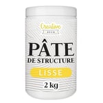 Creative Deco Modeling Paste Pâte de Structure Lisse 2kg | Pâte à Relief pour Peinture Acrylique | Modelling Paste | Pâte Texturée | Pate Structure | Modelage Effet 3D et Texture Art