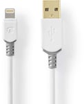 Nedis USB-A 2.0 til Lightning-kabel - 3 meter