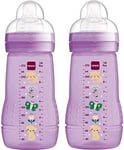 MAM Easy Active Baby Bottle with Medium Flow MAM Teats Size 2, Twin Pack of