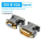 Vention Adaptateur DVI vers VGA 24 5 DVI-I Mâle vers VGA Femelle Convertisseur 1080P pour Ordinateur Moniteur TV Projecteur Câble VGA vers DVI 1pcs, Noir ECFB0 Upgrade- Other