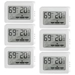 Lot De 6 Thermomètres Numériques D'Intérieur-Mini Thermomètres Hygromètres-Hygromètre-Thermomètre D'Intérieur Avec Indicateur Smiley-Température Et Hygromètre-Pour Chambre De Bébé, Salon,