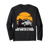 USA Tow Truck Driver, Truck Driver Yellow Line, Tow Truck Long Sleeve T-Shirt