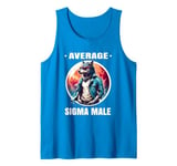 Average Sigma Male Meme Shirt Cool Funny Sigma Wolf Memes Tank Top