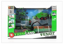 BURAGO BU31668FE-31701 Fendt - Vario 1050 Tractor With 3X Remorque 2016 - Vert