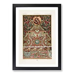 Big Box Art A 17th Century Pattern by Albert Racinet Framed Wall Art Picture Print Ready to Hang, Black A2 (62 x 45 cm)