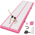 tapis de gymnastique 10cm Haut Tapis Entraînement epais 5M Tapis de Gym Gonflable Piste Gonflable Gymnastique Tumbling Gymnastique avec Pomp a air