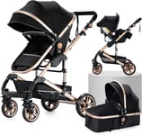 Magic ZC 3 in 1 Pushchair Pram Travel System, Baby Stroller 3 in 1 with Two 739