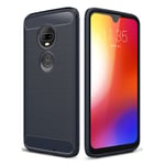 Carbon Flex Motorola Moto G7 Plus skal - Blå