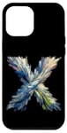 Coque pour iPhone 12 Pro Max Lettre initiale du nom de l'alphabet X dans le style d'art impressionniste