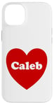 iPhone 14 Plus I Love Caleb Heart Cute Caleb Name Birthday Case