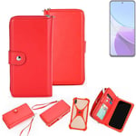 2in1 cover wallet + bumper for Vivo Y19s Phone protective Case red