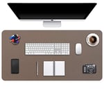 DOBAOJIA Sous-Main Bureau, Tapis de Bureau, Tapis de Clavier et Souris, Tapis de Portable, Pad Écriture, Mouse Pad, pour Bureau/Maison/Gaming, PU Étanche + Suède Antidérapant 90 x 43cm (Boue)