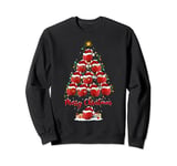 Apple Xmas Lighting Santa Apple Christmas Tree Sweatshirt