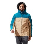 Berghaus Men's Deluge Pro Insulated Waterproof Shell Jacket | Adjustable | Durable Coat | Rain Protection, Kelp/Deep Ocean, 3XL