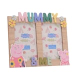 Peppa Pig Wooden Photo Frame 6x4 Double Picture Mummy and Me