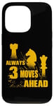 iPhone 13 Pro Always 3 Moves Ahead Chess Player King Queen Case