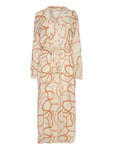 Long Shirt Dress In Chain Print Beige Coster Copenhagen