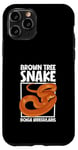 Coque pour iPhone 11 Pro Couleuvre brune de l'arbre de nuit