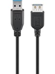 USB 3.0 SuperSpeed extension cable Black