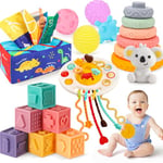 Gontence Jouet Bebe 6 Mois, 5 in 1 Jeux Montessori 1 an, Jouet Sensoriel Bebe | Cube d'Activité Bébé | Balles Sensoarielles Bebe, Cadeau 9 12 Mois