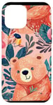 Coque pour iPhone 12 Pro Max Rose moderne Tropical Mama Bear Mama Bear Mignon Fleur Design pour