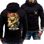 Men's Sweatshirt Jacket Hoodie Pullover - 3D Roronoa Zoro Print Baseball UniformUnisex Hooded Tops Long Sleeve Casual Spring and Autumn Sweater Jacket - Teen ，Black，3XL