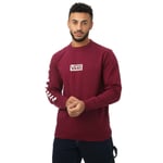 Vans Mens Sweatshirt in Burgundy Cotton - Size Small