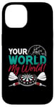 iPhone 14 Your World My World Bullseye Darting Dart Tournament Darts Case