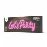 Forever Light LED Neon PLEXI LET'S PARTY FPNE20 - Rosa