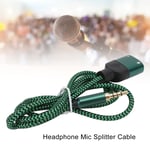 Headphone Mic Splitter Cable Multifunctional 3.5mm Male To 3.5mm Female Headset