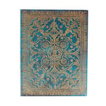 Paperblanks Agenda 12 mois 2025, bleu azur, ultra avec vue d'ensemble journalière, fermeture élastique