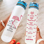 Tentenentent Cool Flamingo Sports Water Bottle Leak-Proof – Sports Water Bottle Perfect for Fitness Gym Outdoor Sports White 9 1000 ml